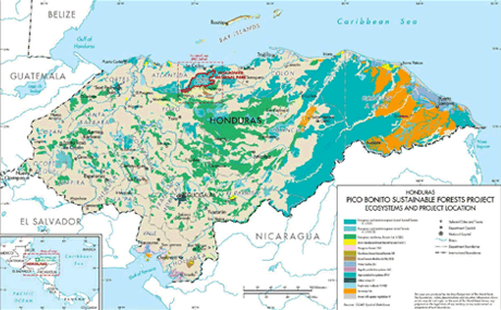 Map of Honduras